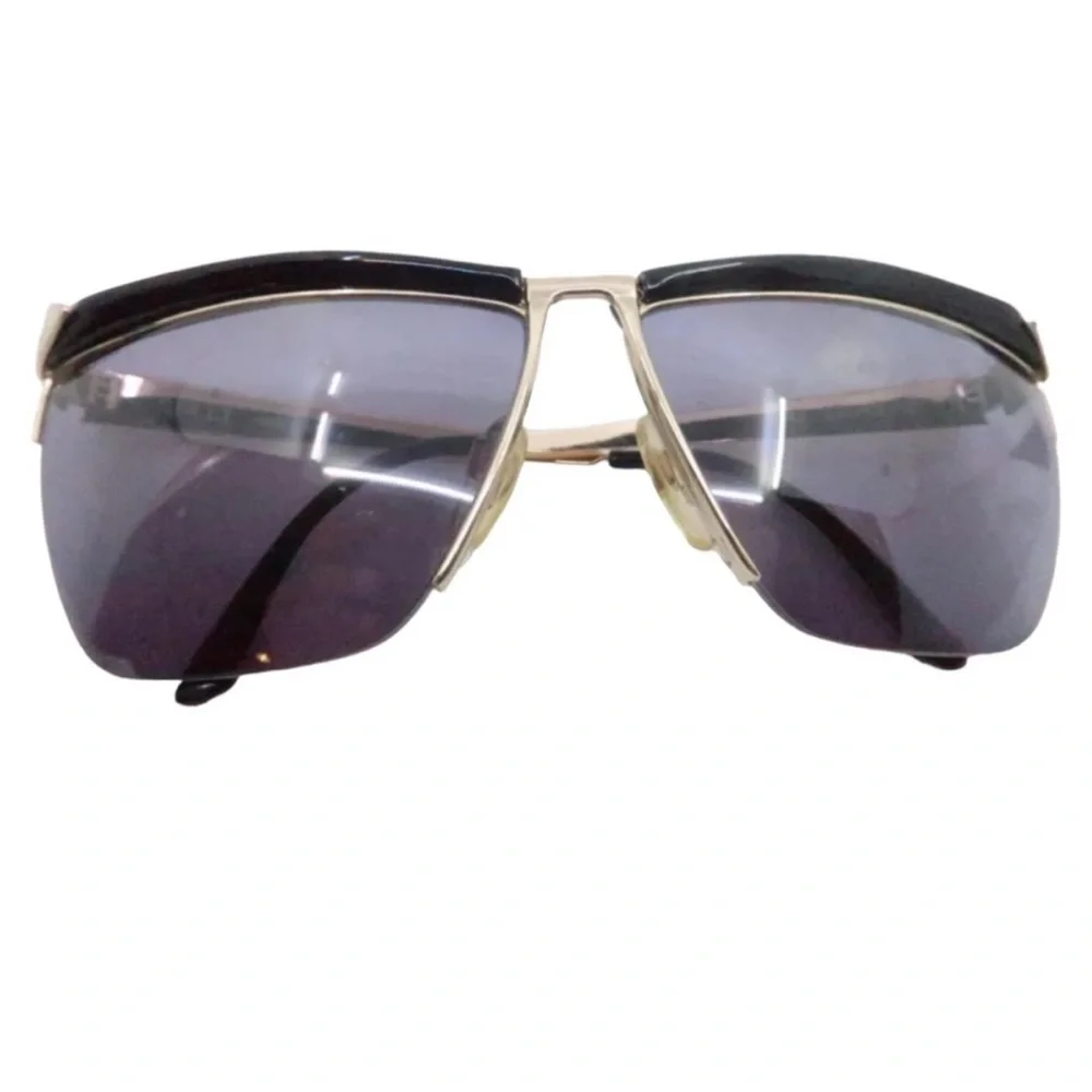 Vintage Gucci Black & Gold Angular Sunglasses, Model GG2311/S‎ 24G, Made Italy